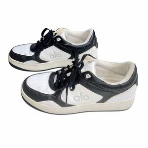 Alo Yoga x 01 Classic Recovery Mode Sneakers Black White Mens 9.5 Womens 11